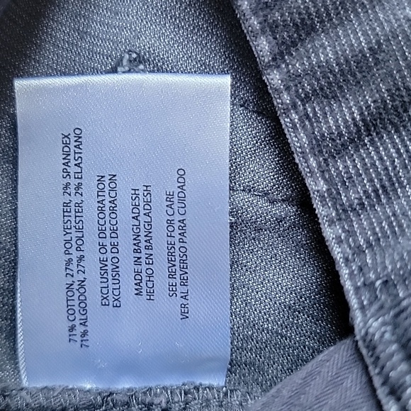 💗 GAP Corduroy Summer Shorts w Frayed Hem Gray 8 - Picture 6 of 6